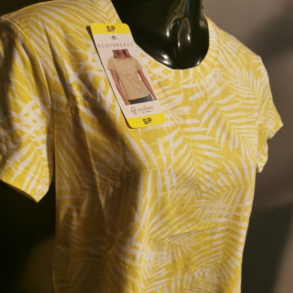 Ecothreads Women's Organic Cotton T-Shirt (Yellow) - Picture 3 of 6